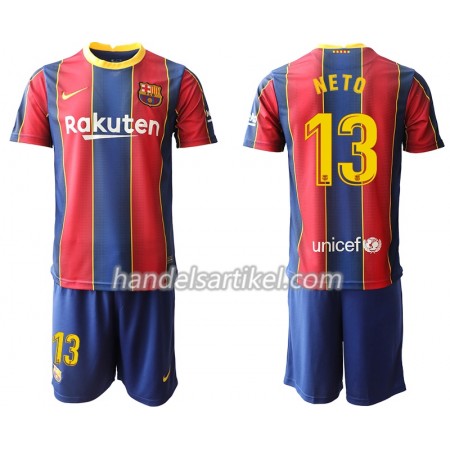 FC Barcelona Norberto Neto 13 Kinder Heim Trikotsatz 2020/21 Kurzarm (+ Kurze Hosen)